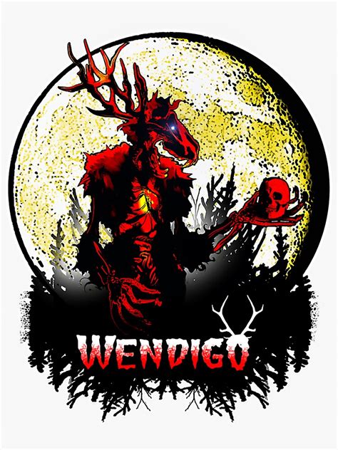 Wendigo New Monster Skinwalker Cryptid Evil Horror Monster Sticker