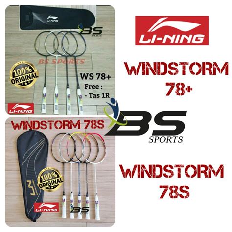 jual raket badminton raket lining windstorm     windstorm