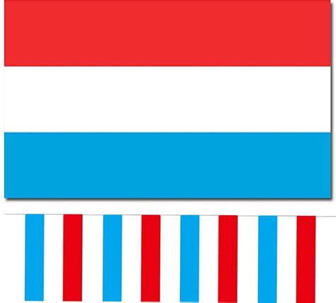 Bellatio Decorations Vlaggen Versiering Set Luxemburg Vlag 90 X