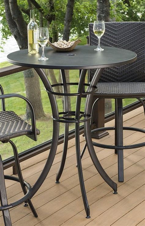 Maximize Space On Your Deck With This Round Pub Table And Tall Chairs Round