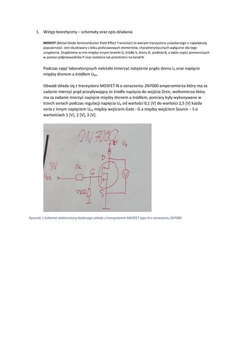 Sprawozdanie Nr Sprawko Z Tranzystor W Wst P Teoretyczny