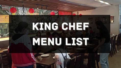 King Chef Menu Prices Philippines 2025 [Updated] — All About Philippines Menu