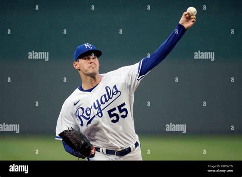 Kansas City Royals Starting Pitcher Cole Ragans Throws During The First