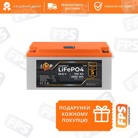 Купить Аккумулятор LP LiFePO4 24V 25 6V 100 Ah 2560Wh BMS 80 40А