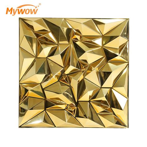 Mywow Decor Electroplating Luxury Shining Pvc Wall Panel China Panel