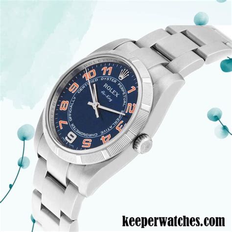 Rolex Air King Blao Masculino Rolex Calibre Mostrador Azul