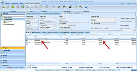 Nexus Erp Model Factura Cu Includere Coloana Discount Produs Si Pret De