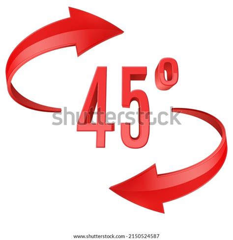 Red Glossy 3d Curve Arrows 45 Stock Vector Royalty Free 2150524587