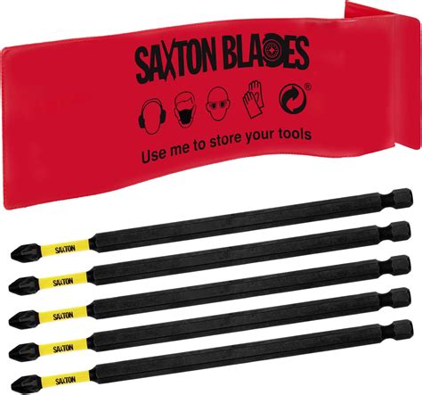 5X Saxton PZ2 152mm Long Magnetic Impact Duty Pozi Drive Screwdriver