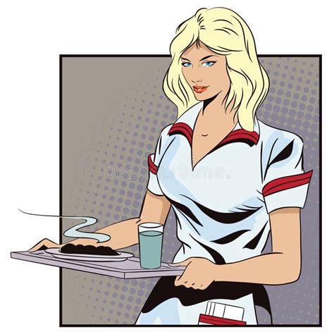 Diner Waitress Stock Illustrations 562 Diner Waitress Stock