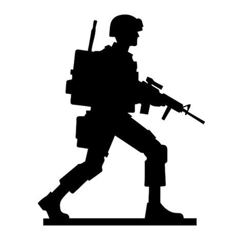 Premium Vector | Free Vector soldier silhouette vector