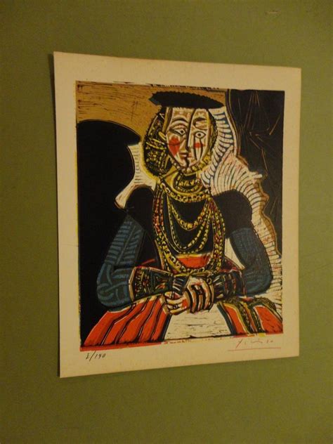 Picasso Linocut Bust Of A Woman After Cranach The Younger Signed