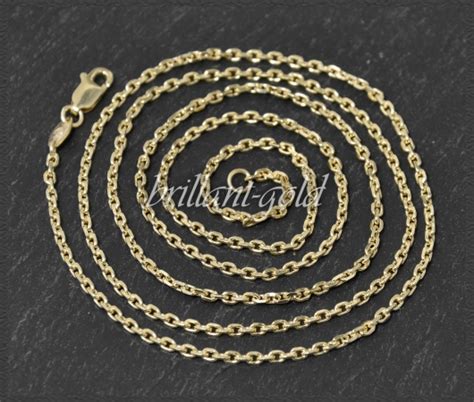 Karree Kette 585 Gold 0 95 1 3 1 6mm Stärke Brillant Gold