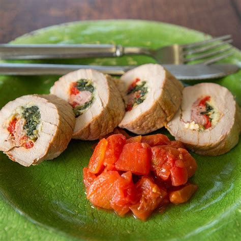 Pork Tenderloin Stuffed With Prosciutto Spinach Roasted Red Peppers Homecooked