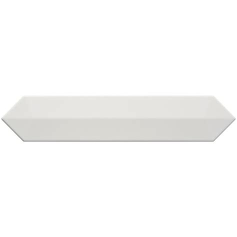 Sample Kent Contour 3D Picket White 2 6x13 Polished Ceramic Tile