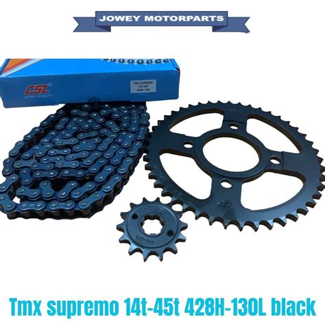 CSL CHAIN SET TMX SUPREMO 14T 45T 428H 130L GOLD BLACK JAPAN