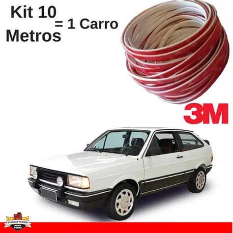 Kit Friso Gol Quadrado Filete Branco Parachoque 10 Metros