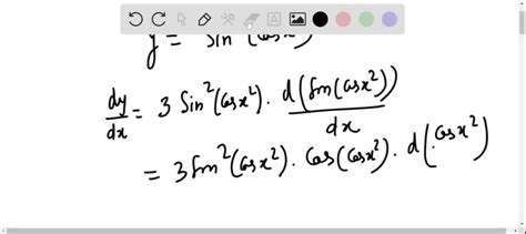 Solved Find Derivative Y Sin 3 Cos X 2