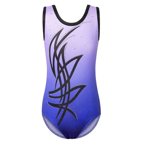 Baohulu 3 14y Girls Gymnastics Leotards Female Purple Ballet Clothes