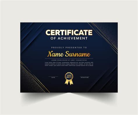 Premium Vector Certificate Of Award Design Template With Elegant Elements