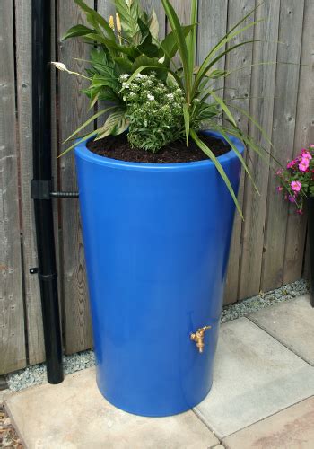 Ecosure 180 Litre Water Butt Garden Planter Blue