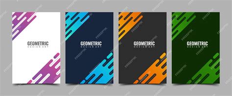 Conjunto De Diseño De Vector De Cartel De Formas Geométricas Coloridas