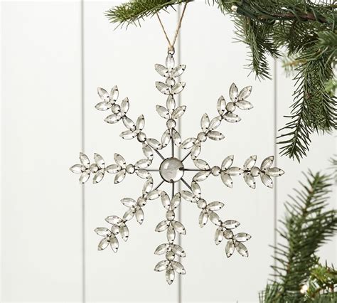 Jeweled Snowflake Ornament Pottery Barn