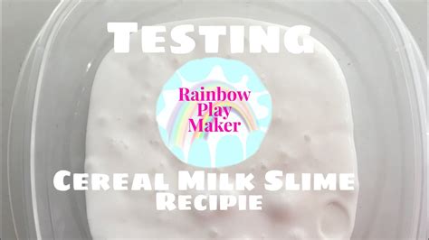 Testing Cereal Milk Slime Recipe Slime Invented By Parakeet Slimes