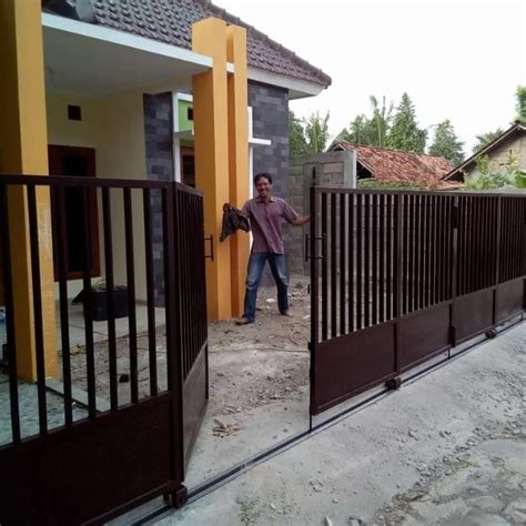 Model Pintu Pagar Lipat Dorong Minimalis Modern Kekinian