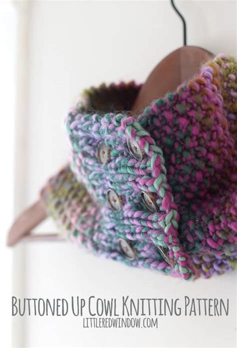 The Buttoned Up Cowl Knitting Pattern Little