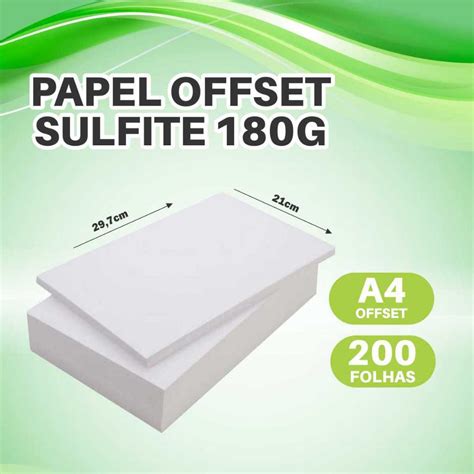 Papel Sulfite Offset G A Folhas Tamanho X Cm Branco