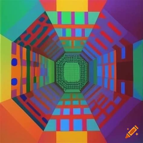 Victor Vasarely Surreal Illusions Artwork On Craiyon