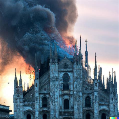 Perfino il Duomo di Milano può bruciare fake AI Futuria Marketing