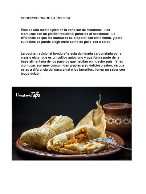 Receta De Montucas Hondureñas Pdf