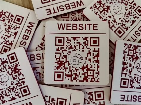 90mm Square Custom QR Code And NFC Laser Engraved Smart Etsy UK