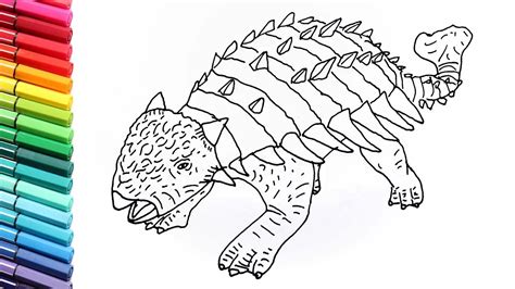 How To Draw Ankylosaur From Jurassic World Drawing And Coloring