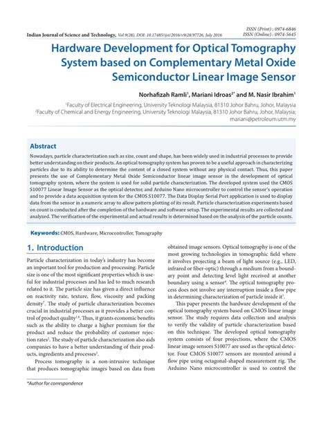 Print this article - Indian Journal of Science and Technology