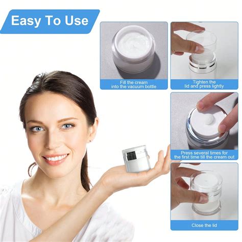 3Pcs Empty Cream Pump Dispenser Airless Pump Jar Refillable Pump