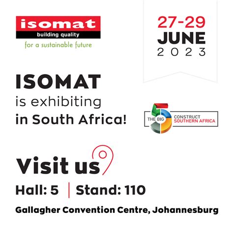 Η Isomat στην έκθεση The Big 5 Construct Southern Africa Isomat