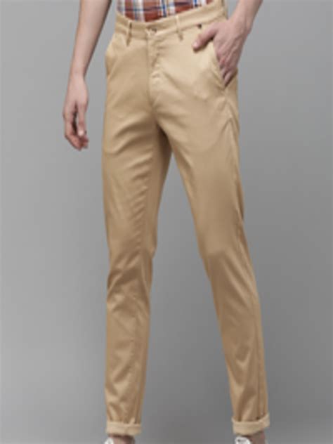 Buy U S Polo Assn Men Beige Printed Austin Trim Fit Regular Trousers