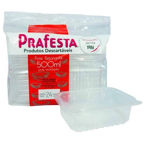 Embalagem Microondas E Freezer 500ml Prafesta C 24un Ideal Para Marmita