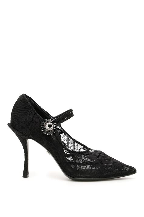 Dolce And Gabbana Lace Mary Jane Pumps Coshio Online Shop