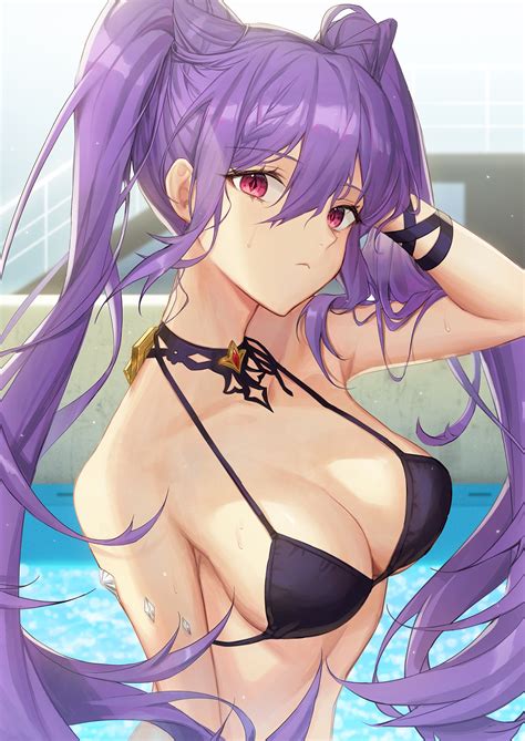 Hyun Genshin Impact Keqing Bikini Top Swimsuits Yande Re