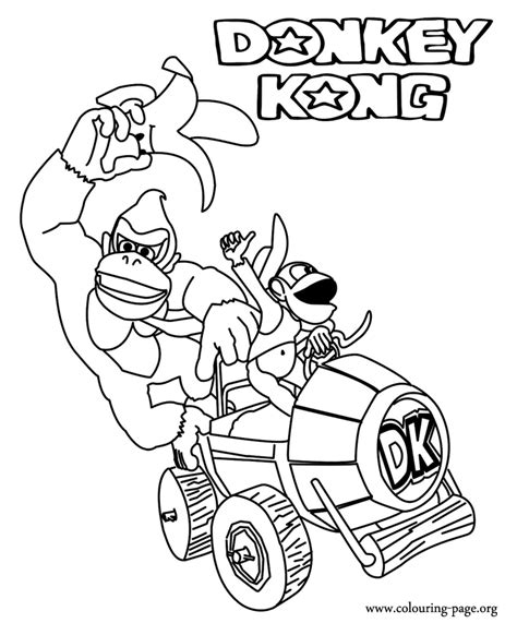 Donkey Kong Coloring Pages Printable - Coloring Home