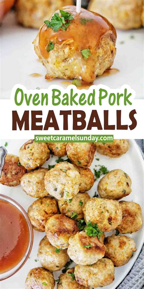 Oven Baked Pork Meatballs