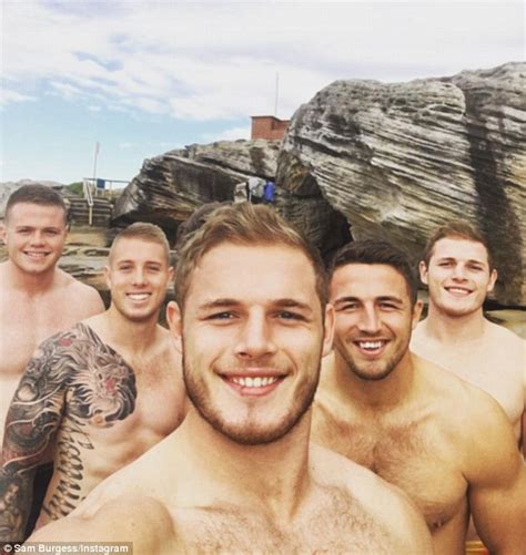 The Burgess Brothers Go Shirtless During A Game Day Dip Daily Mail