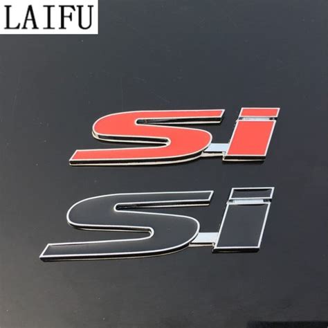 LAIFU 1 X Metal SI Logo Car Emblem Badge Sticker Decal Honda Civic