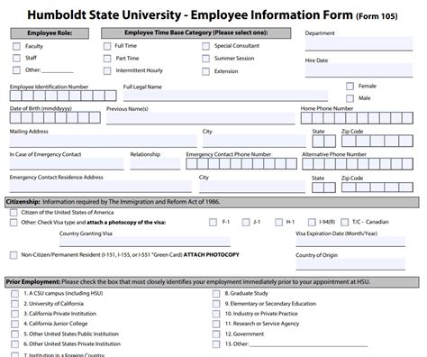 30 Sample Employee Information Form Templates Word And Pdf