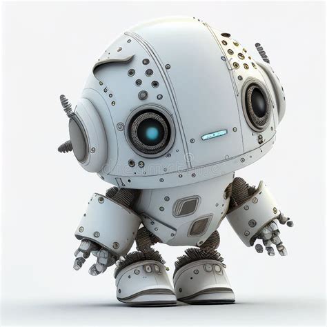 character design   cute robot  isolated background created