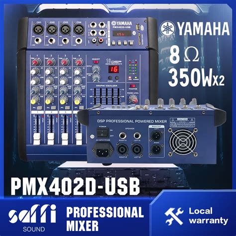 Yamaha PMX402D USB 350 Watts 4 Channel Powered Mixer Built In Amplifier